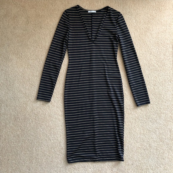 Zara tight black midi dress - Picture 1 of 3